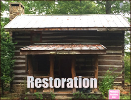 Historic Log Cabin Restoration  Long Island, Virginia